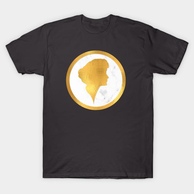 Classic cameo in gold and marble II T-Shirt by LittleBean